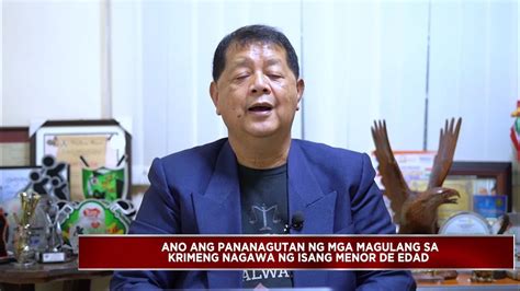 Pananagutan ng menor.